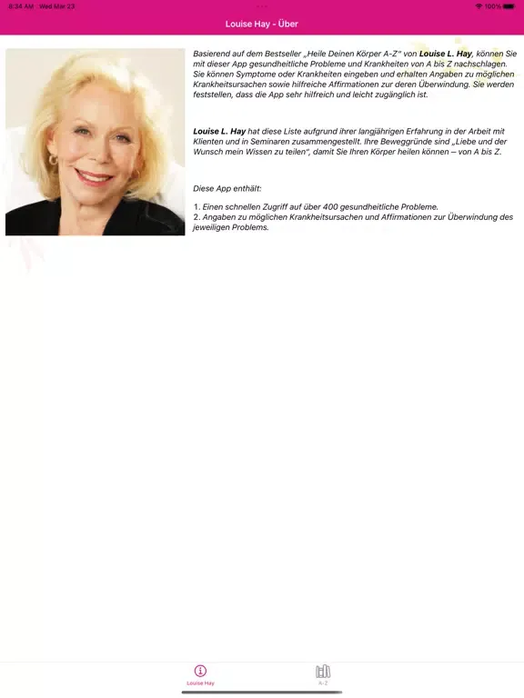 Screenshot di Louise Hay iPad 