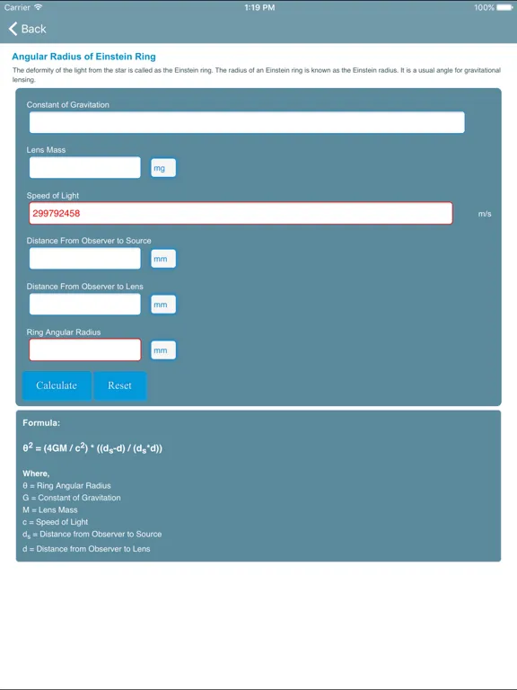 Physics Calc - Physics Formulas Calculator iPad  Screenshots
