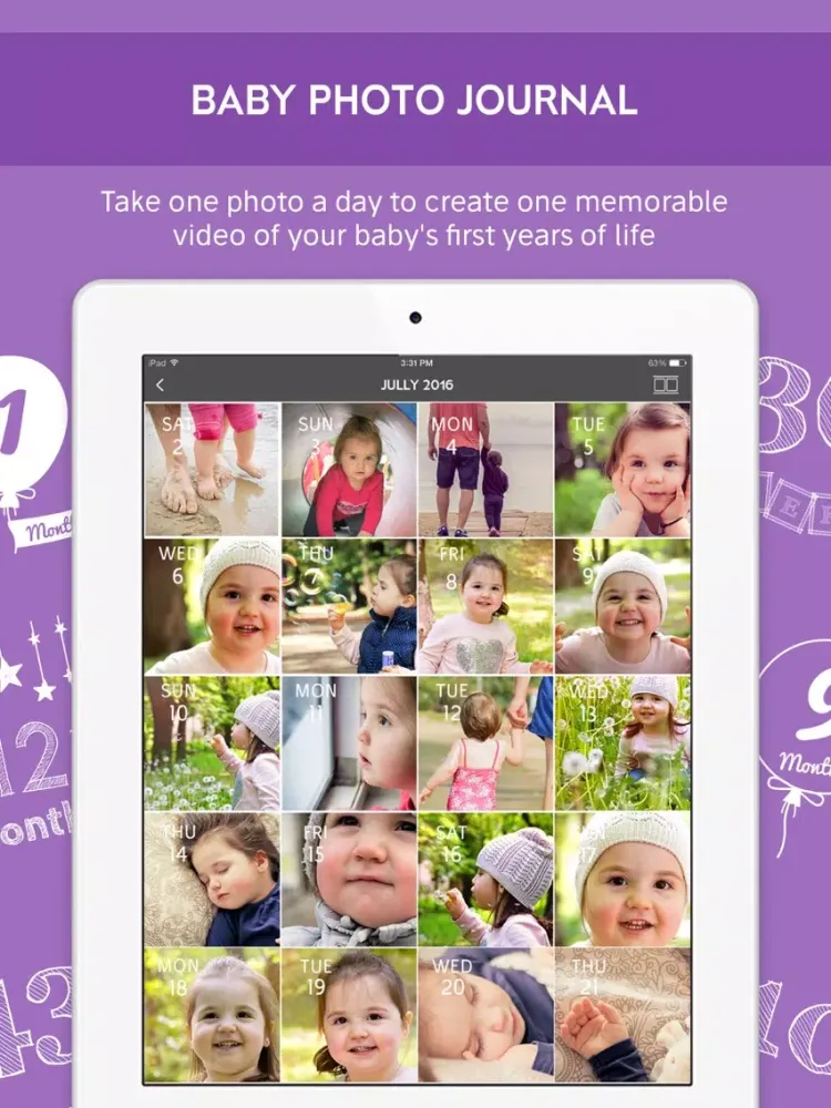 Tangkapan skrin Bump and Baby Milestone Photo Editor Video Editor iPad 