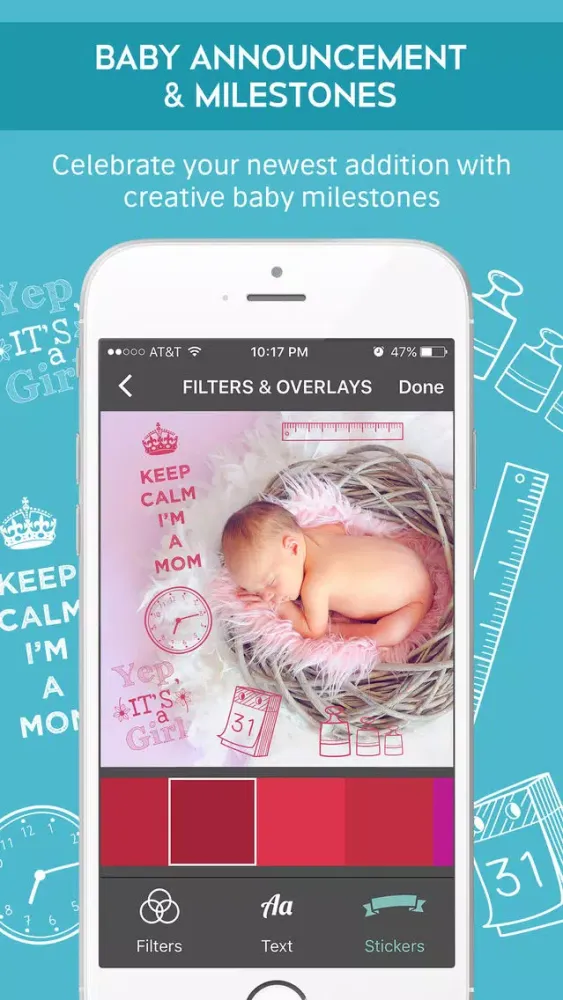 Tangkapan skrin Bump and Baby Milestone Photo Editor Video Editor