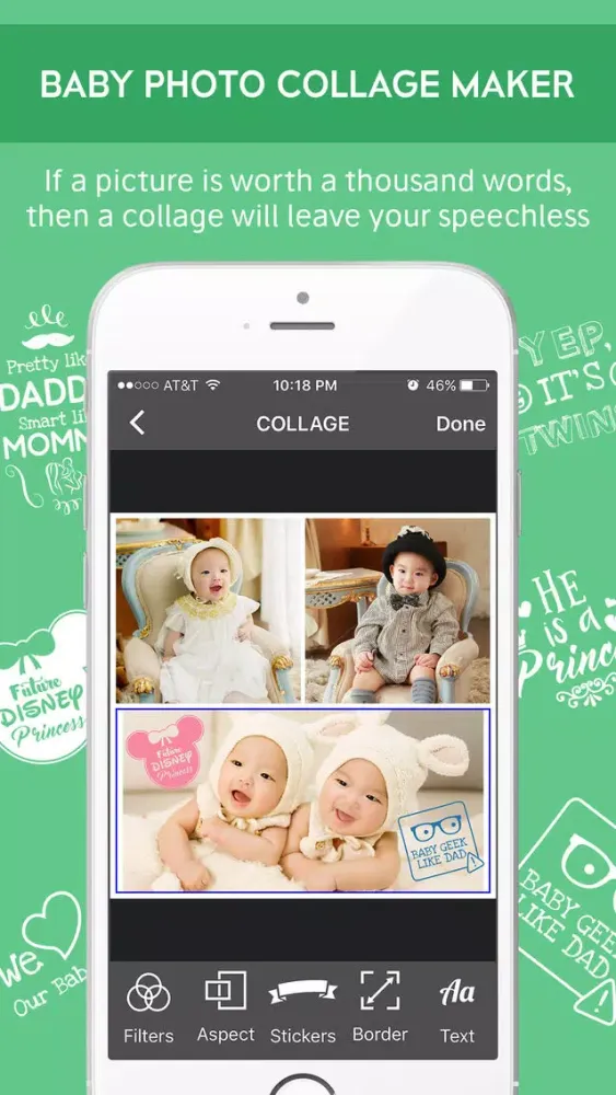 Tangkapan skrin Bump and Baby Milestone Photo Editor Video Editor