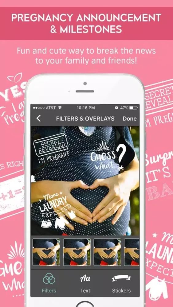 Tangkapan skrin Bump and Baby Milestone Photo Editor Video Editor
