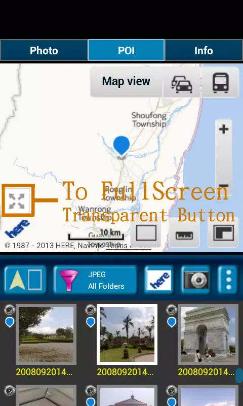 GPS Photo Viewer (use HereMap) Screenshots