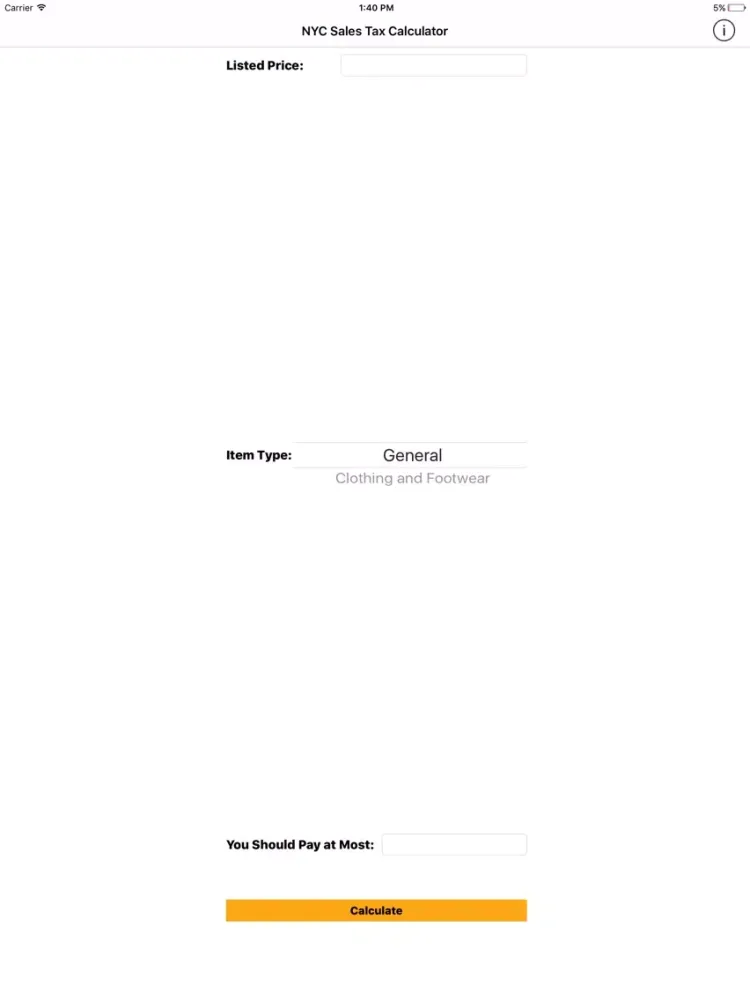 Calc NYC iPad 应用截图