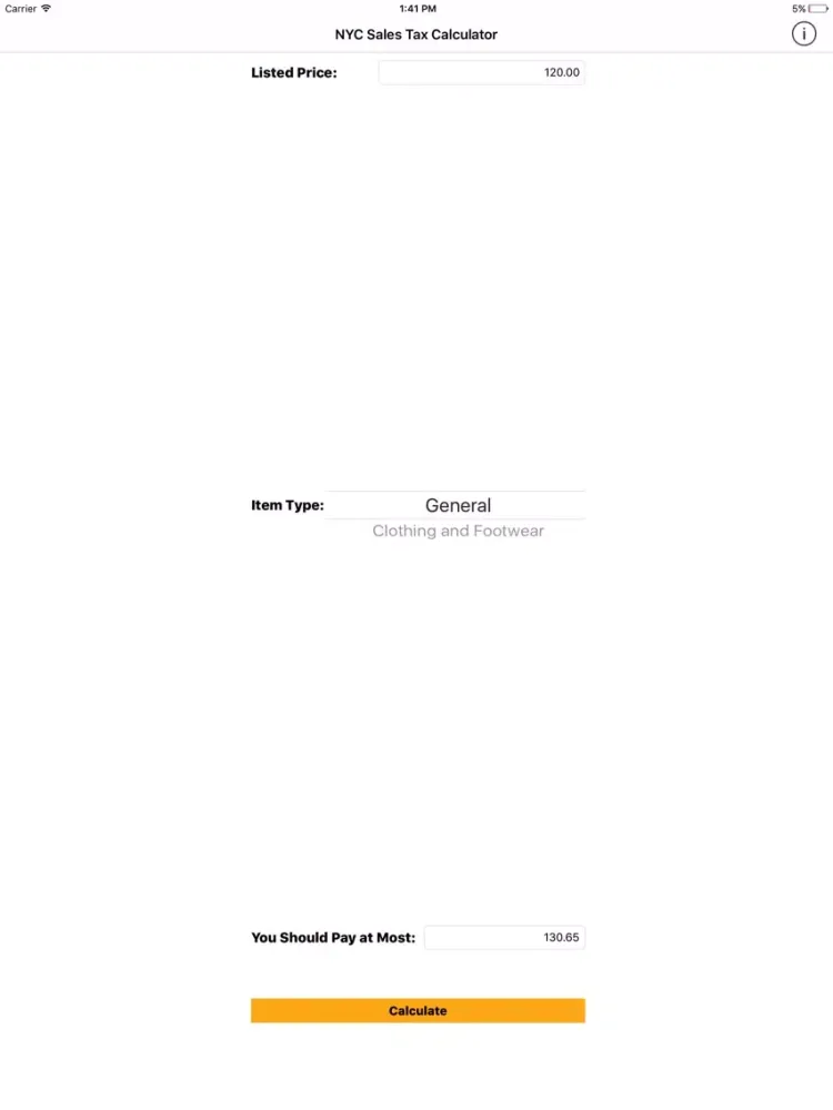 Calc NYC iPad 应用截图