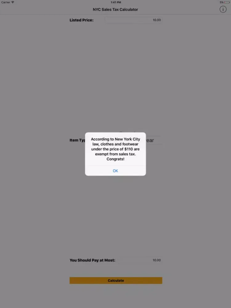 Calc NYC iPad 应用截图