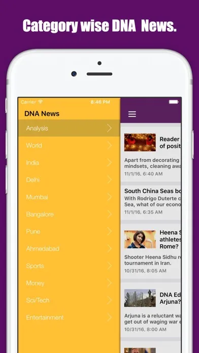 DNA  ( Dynamic News Analysis ) Screenshots