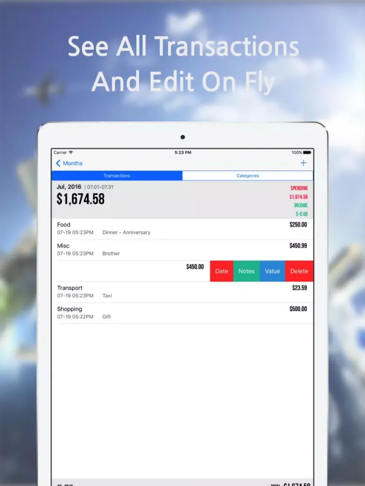 Capturas de tela do My Account Book - AccBook iPad 