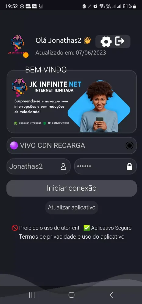 JK INFINITE NET VIP स्क्रीनशॉट