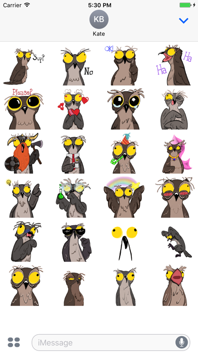 Potoo Bird Sticker Pack 스크린샷