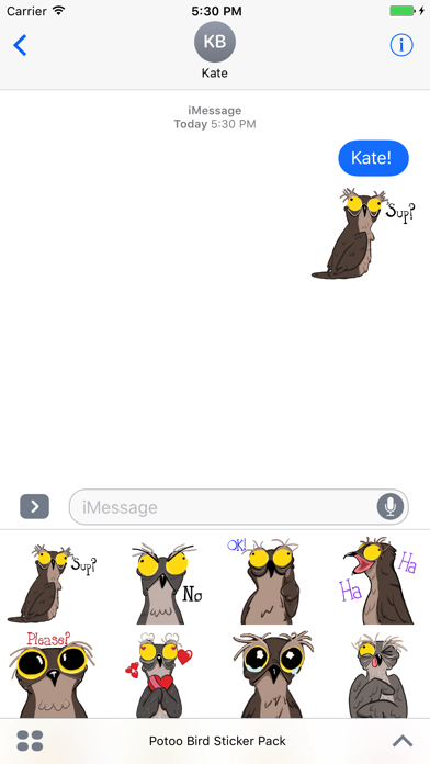 Potoo Bird Sticker Pack 스크린샷
