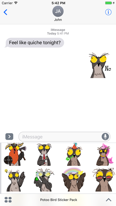 Potoo Bird Sticker Pack 스크린샷