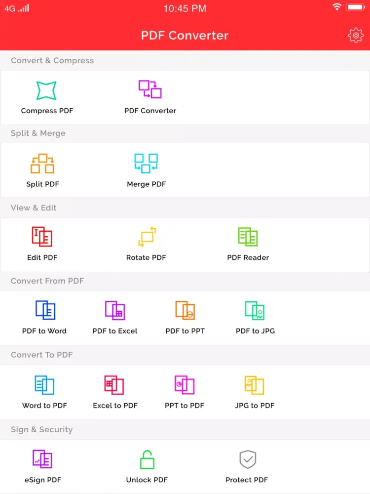 PDF Converter and PDF Reader iPad  سکرین شاٹس