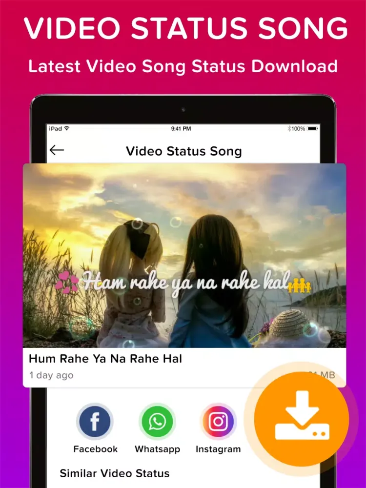 Video Status Song For Whatsapp iPad  스크린샷