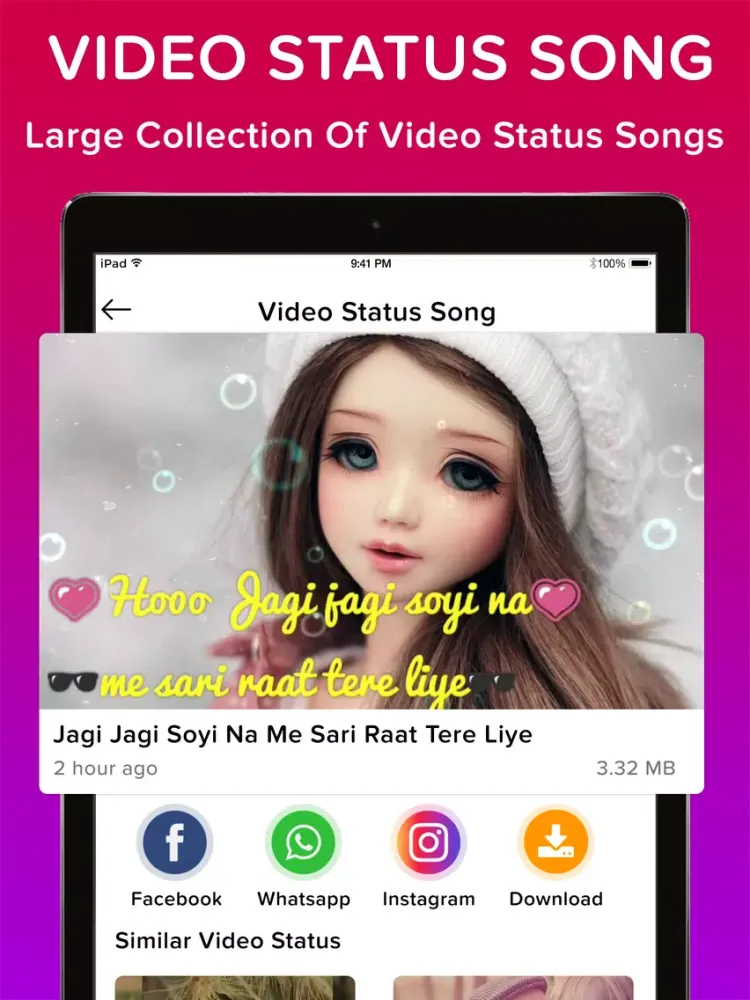 Video Status Song For Whatsapp iPad  스크린샷