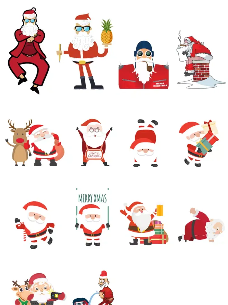 صور Bad Santa iMessage Stickers for Christmas iPad 