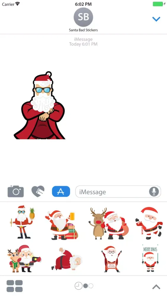 صور Bad Santa iMessage Stickers for Christmas