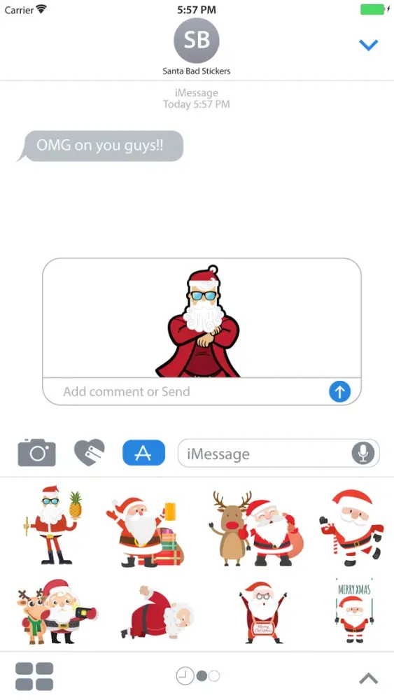 صور Bad Santa iMessage Stickers for Christmas