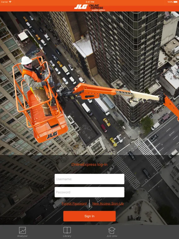Скриншоты JLG Online Express Mobile iPad 