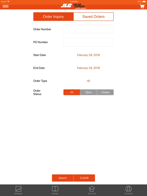 Скриншоты JLG Online Express Mobile iPad 