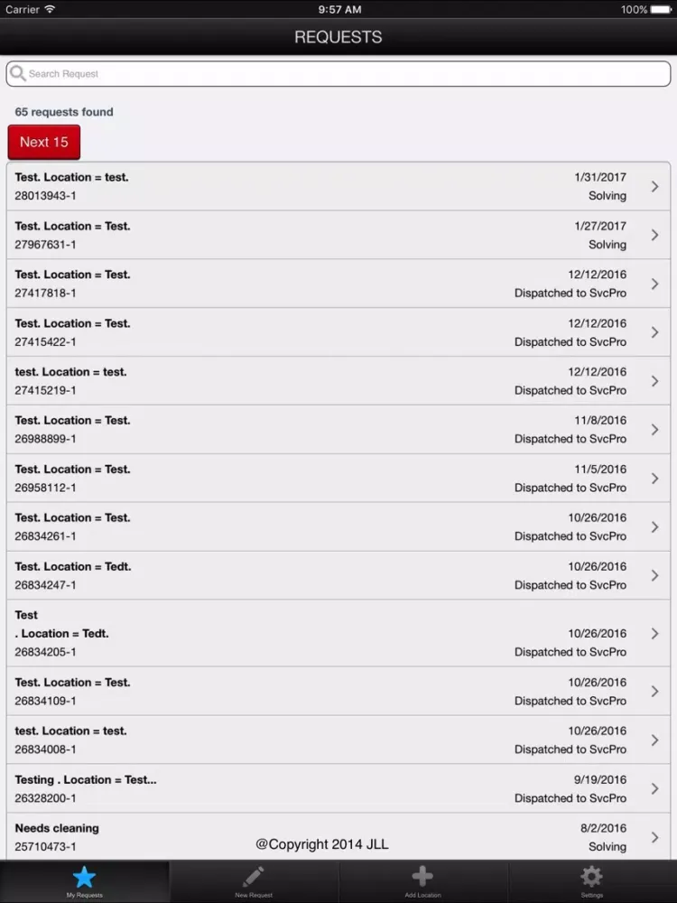 JLL OVSC iPad  Ekran Görüntüleri