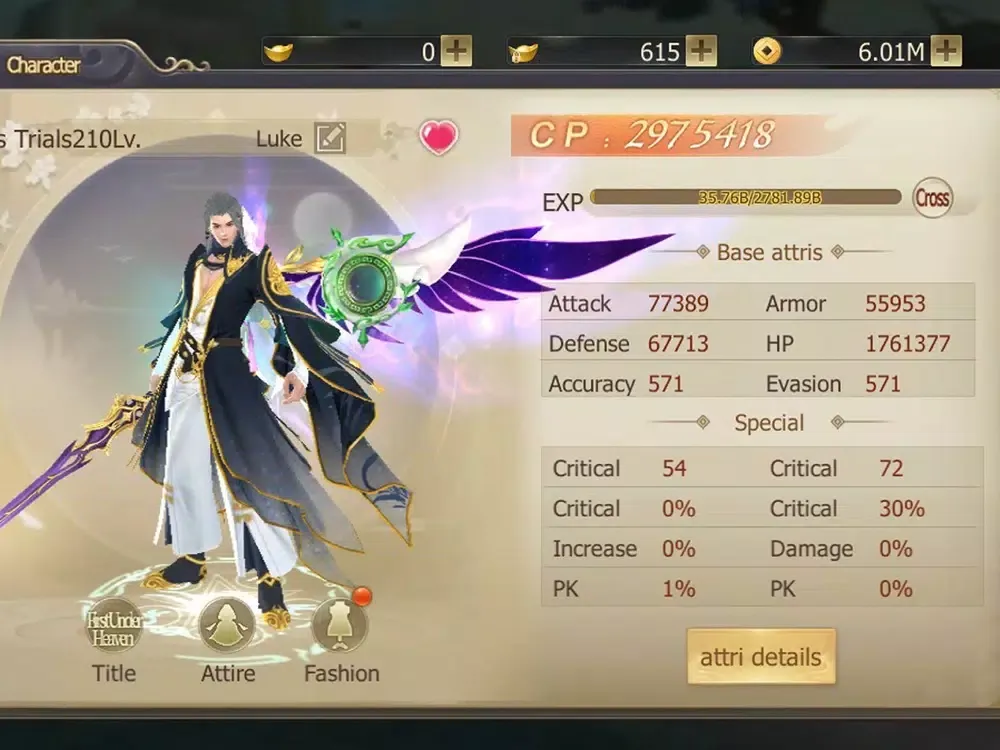 Ảnh chụp màn hình của Jade Sword iPad