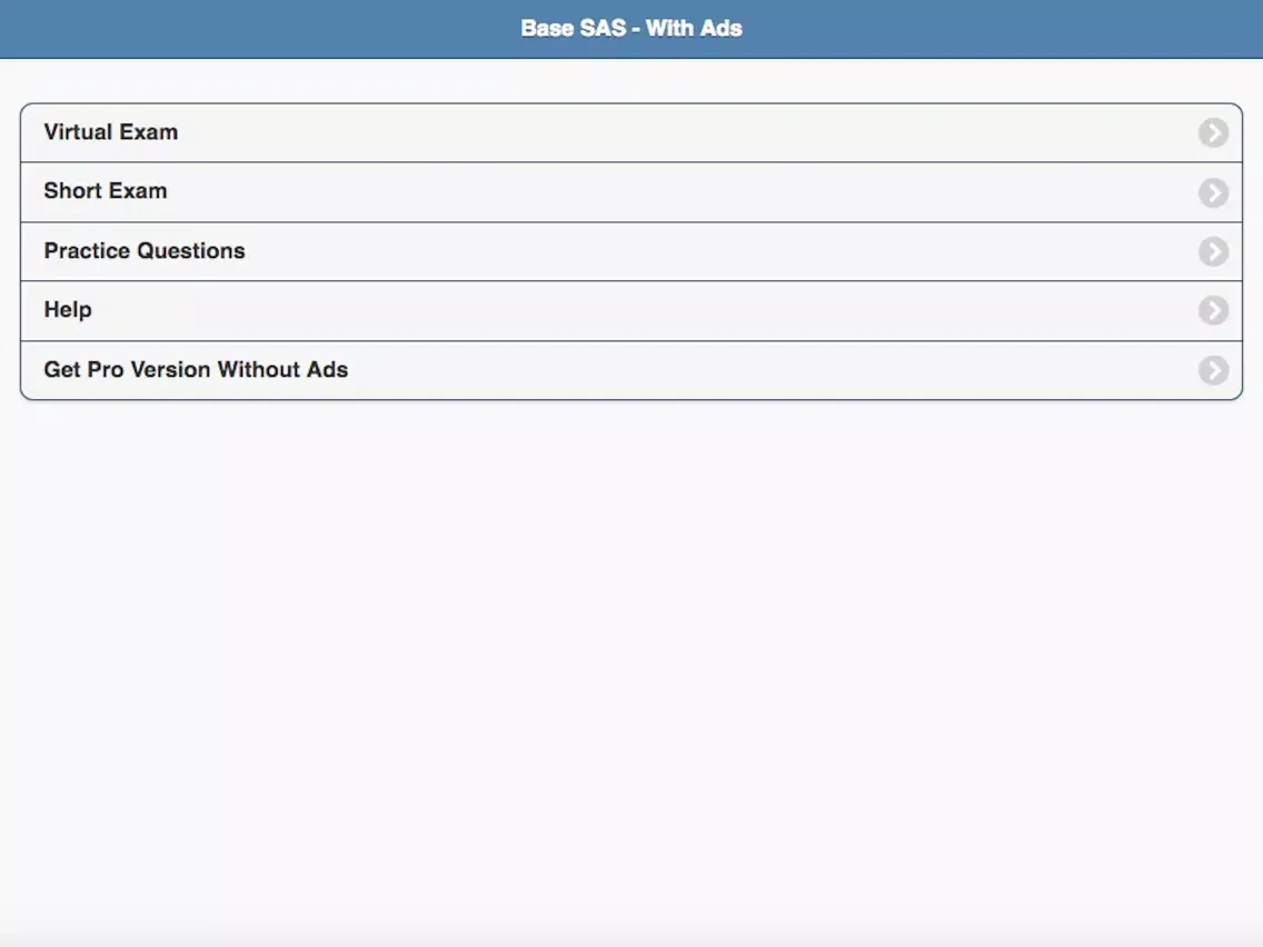 Скриншоты Base SAS Practice Exam Pro With Ads iPad 