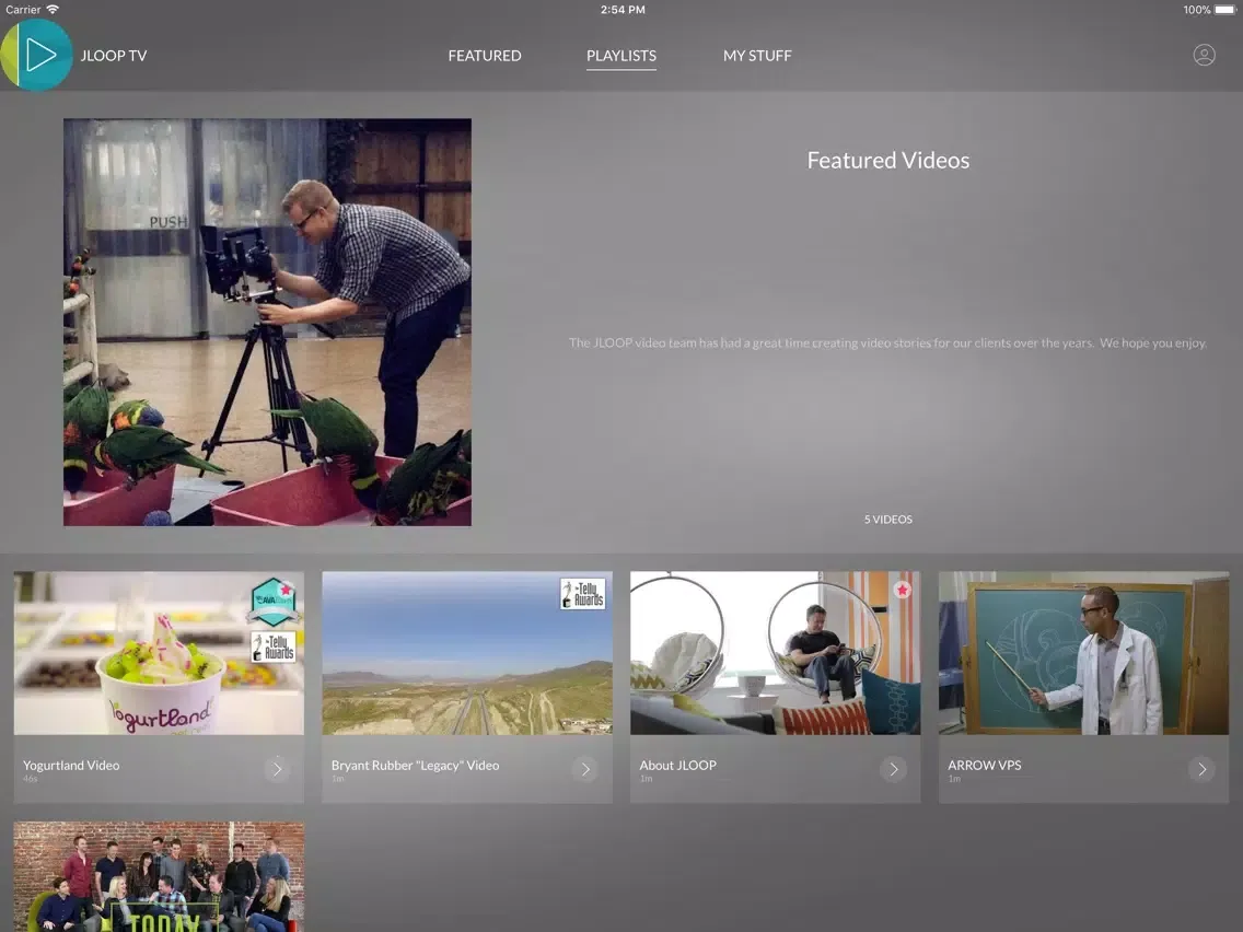 Screenshot di JLOOP TV iPad 