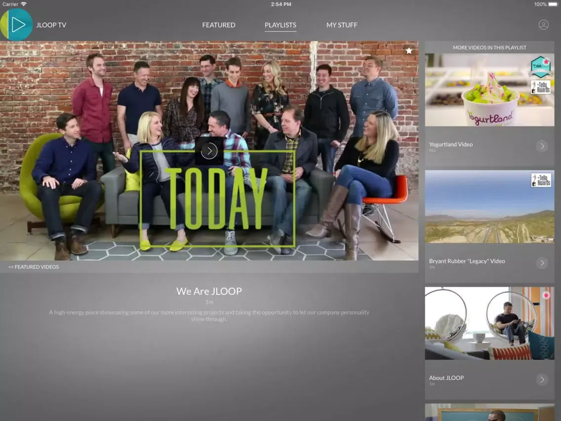 Screenshot di JLOOP TV iPad 