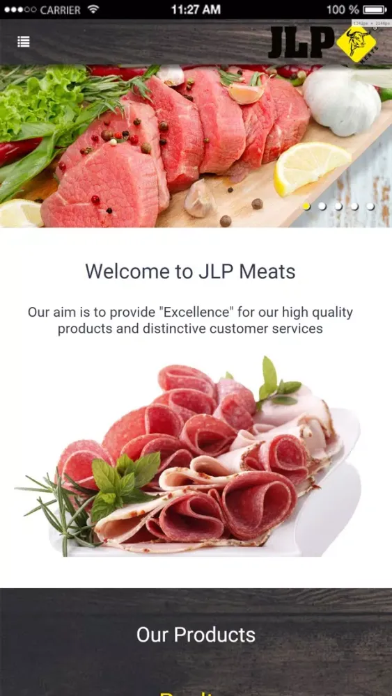 Tangkapan skrin JLP Meats