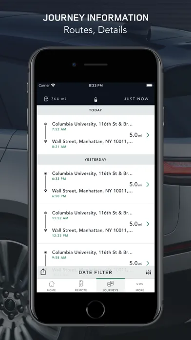 Screenshot di Land Rover Remote
