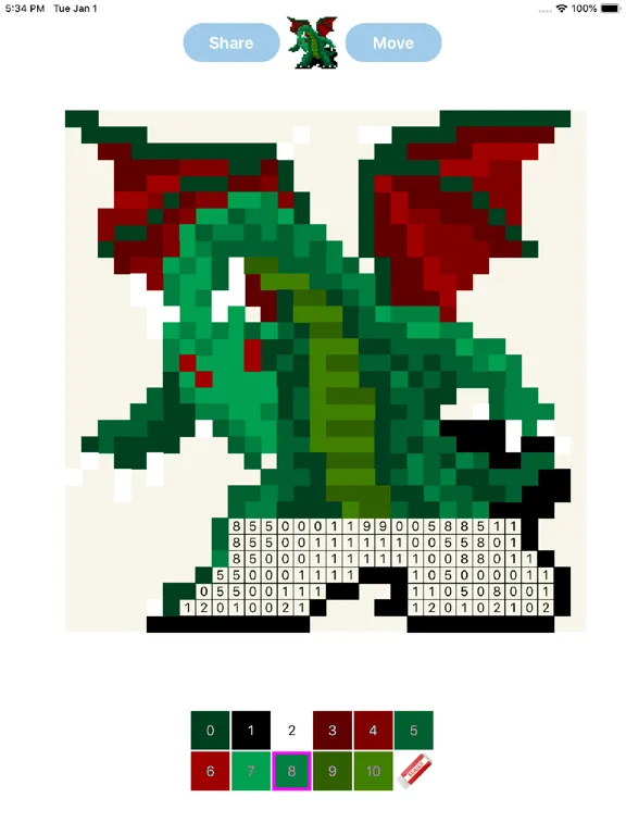 Pixel Art Numbers: Fine Artist iPad  Screenshots