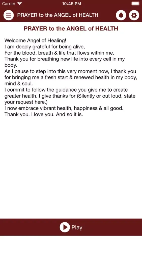 Zrzuty ekranu PRAYER To The ANGEL Of HEALTH