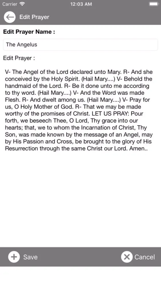 Tangkapan skrin Prayer Angel Of Prosperity