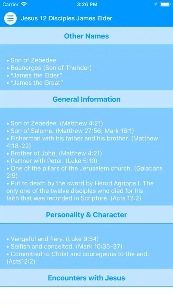 Jesus 12 Disciples James Elder应用截图