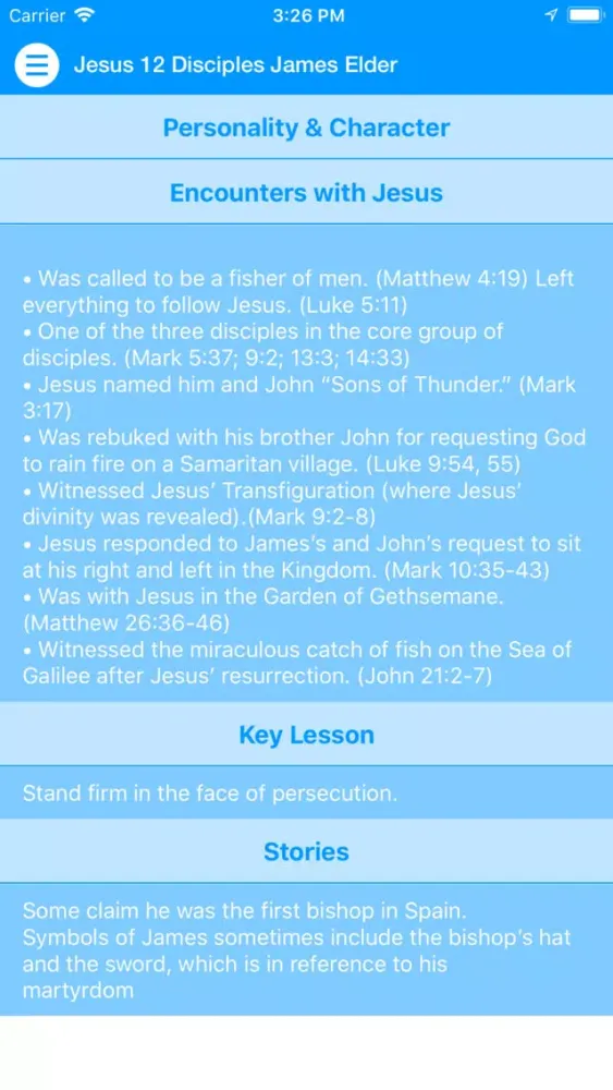 Jesus 12 Disciples James Elder应用截图