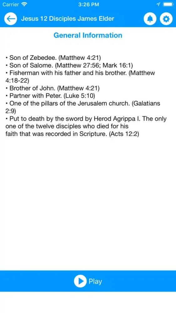 Jesus 12 Disciples James Elder应用截图