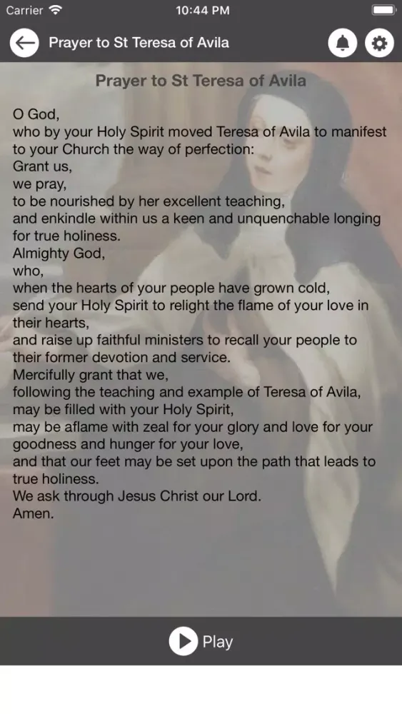 Prayer to St Teresa of Avila Ekran Görüntüleri