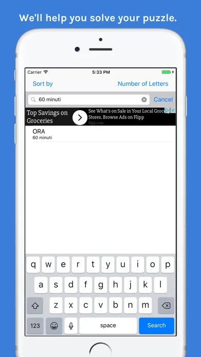 Cluebird: Crossword Helper应用截图