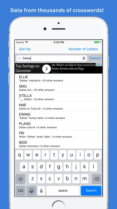 Cluebird: Crossword Helper应用截图