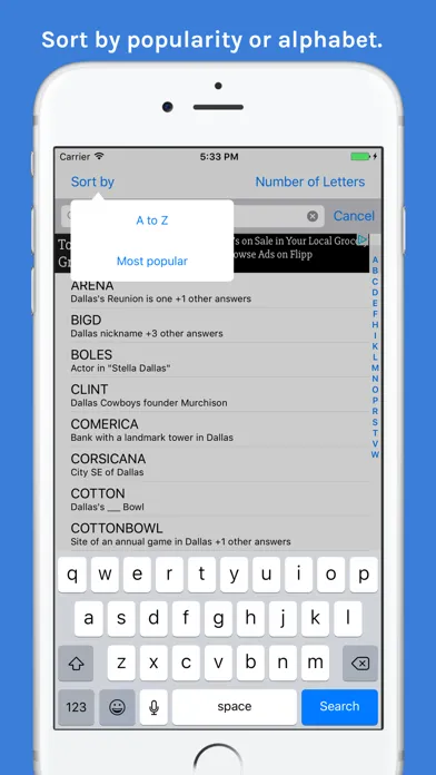 Cluebird: Crossword Helper应用截图