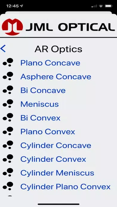 JML Optical Calculator 스크린샷