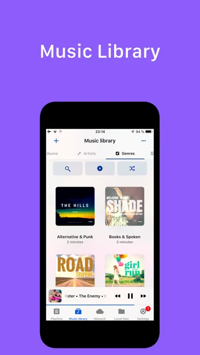 Tangkapan skrin GoPlayer: cloud music player