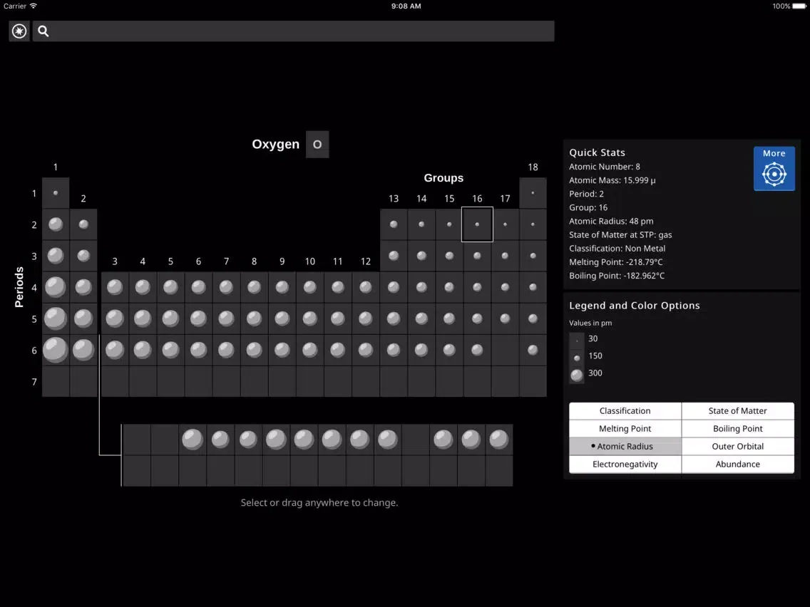 Capturas de tela do FlashMapper's Periodic Table iPad 