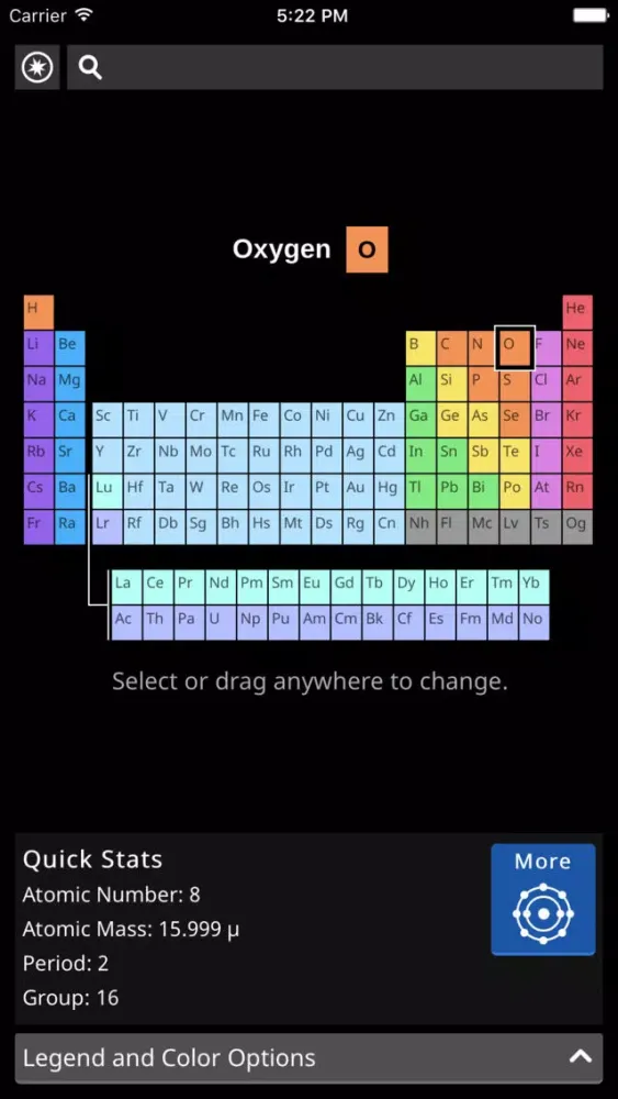 Capturas de tela do FlashMapper's Periodic Table