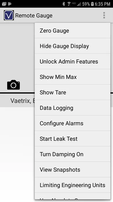 ภาพหน้าจอของ Vaetrix Remote Gauge