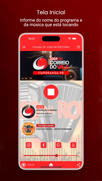 Captures d'écran de Rádio Correio do Vale
