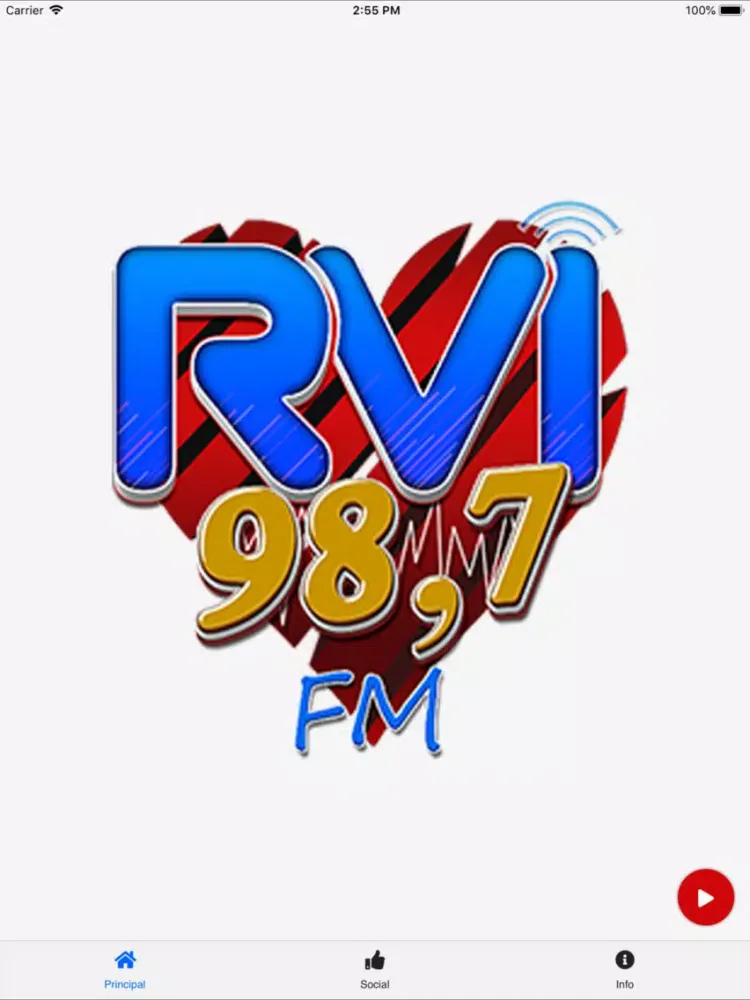 Ảnh chụp màn hình của Rádio RVI FM iPad 
