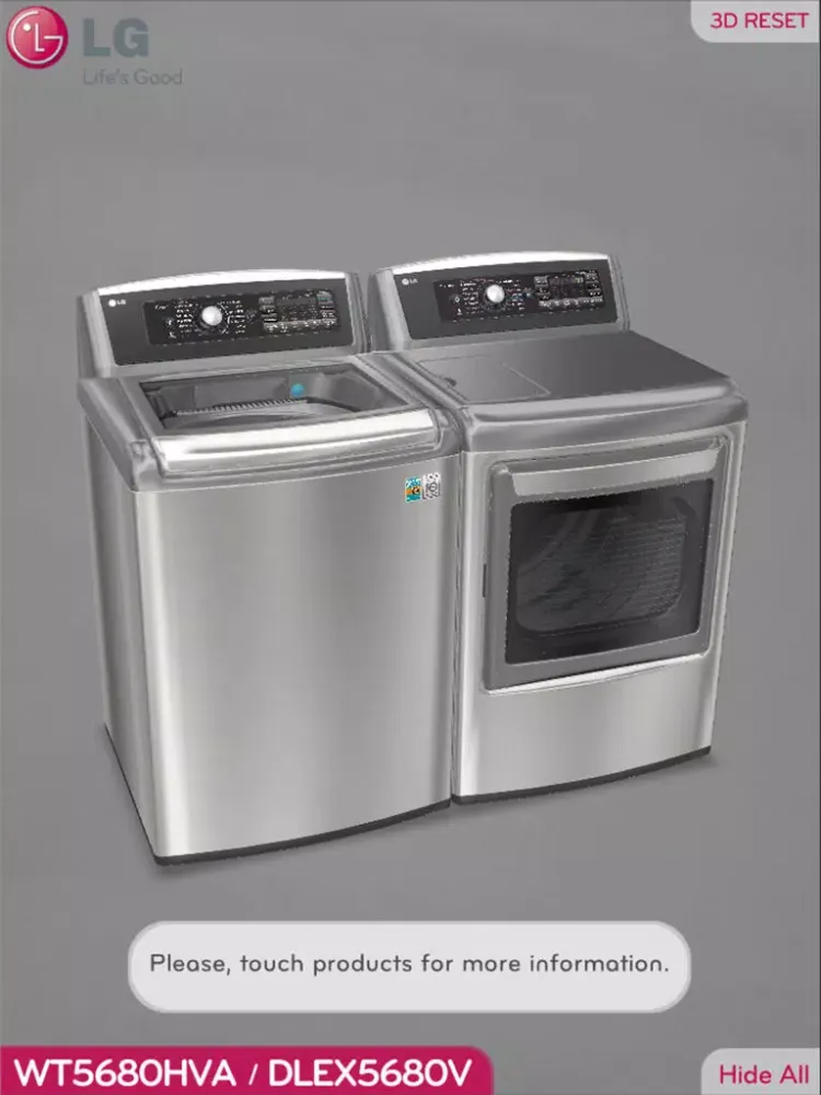 Capturas de pantalla de LG WASHER 3D (REAR) (US, EN) iPad 