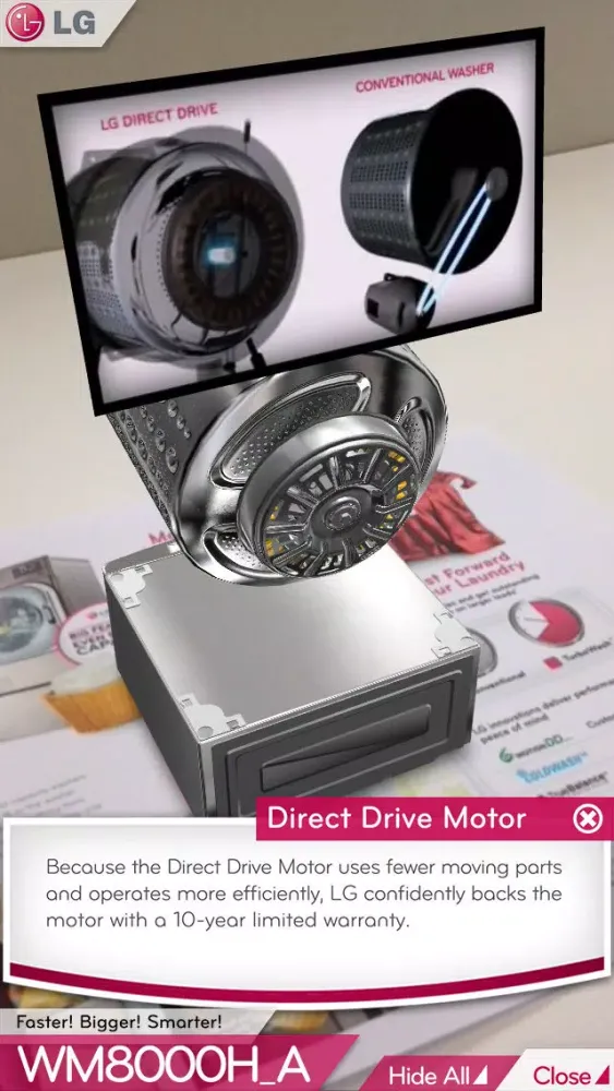 LG Turbowash ™ 3D AR App Screenshots